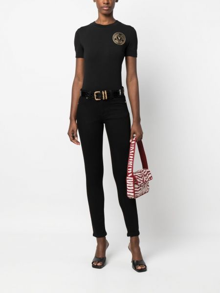 Kalhoty skinny fit Versace Jeans Couture černé