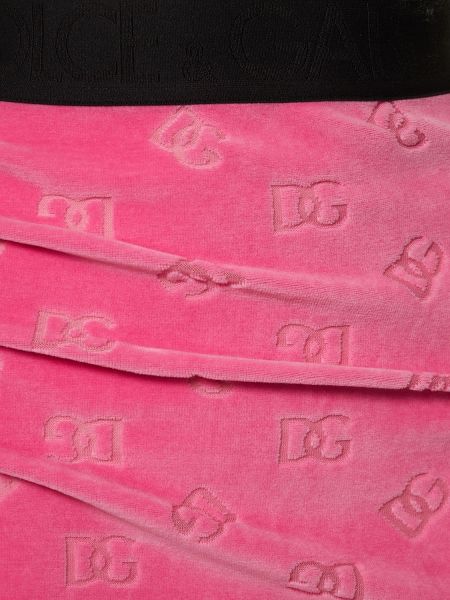 Jacquard pamut miniszoknya Dolce & Gabbana rózsaszín