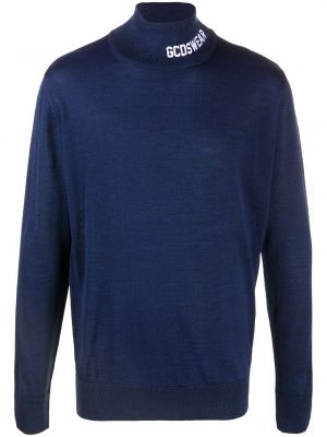 Jersey con bordado de tela jersey Gcds azul