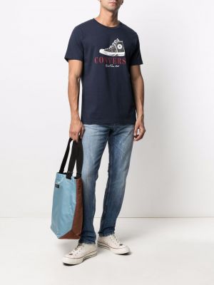 Camiseta con estampado Converse azul
