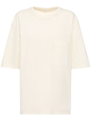 Camiseta de algodón Lemaire blanco