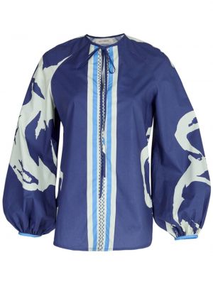 Памучна блуза Silvia Tcherassi синьо