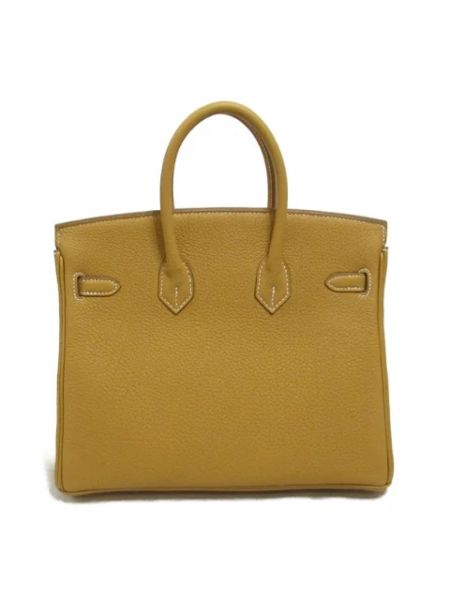 Bolsa de cuero retro Hermès Vintage amarillo