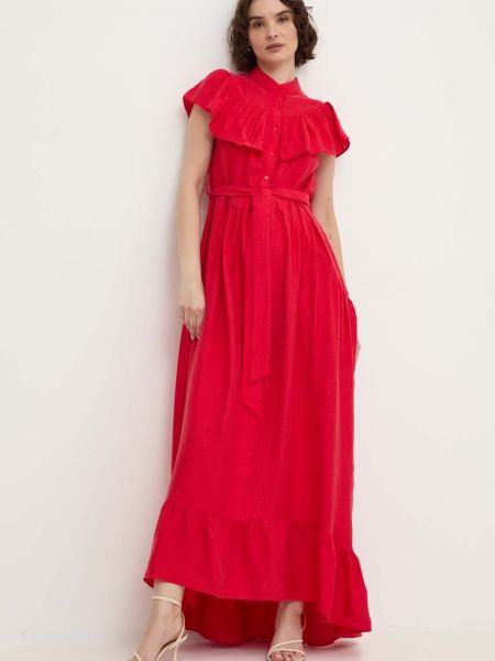 Sukienka na ramiączkach Answear Lab czerwona