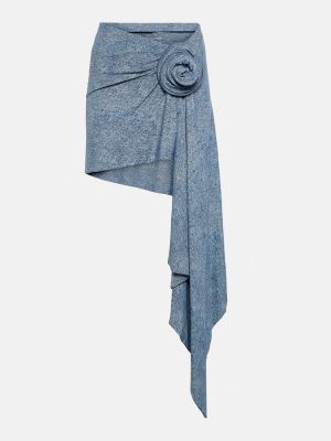 Asymetrické mini sukně Magda Butrym modré