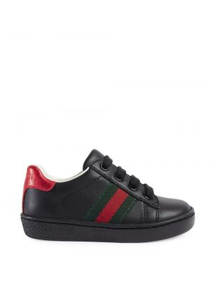 Lær sneakers for jenter Gucci Kids svart