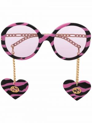 Lunettes de soleil à imprimé Gucci Eyewear rose
