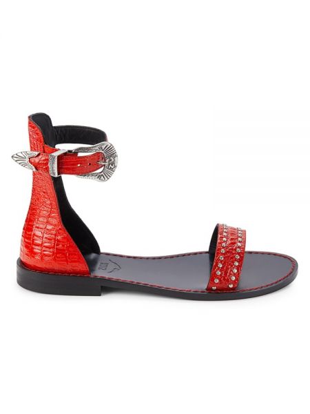 Кожаные сандалии Zadig & Voltaire красные