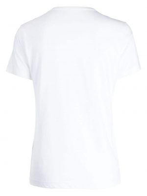 Raštuotas medvilninis marškinėliai Y's balta