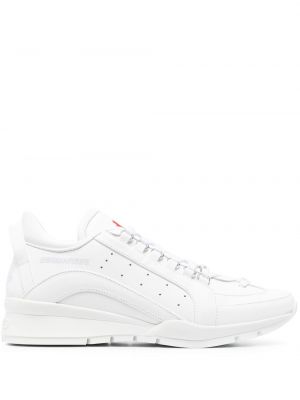 Sneakersy sznurowane koronkowe Dsquared2 białe