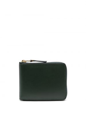 Kožená peňaženka na zips Comme Des Garçons Wallet zelená