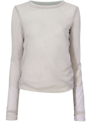 T-shirt manches longues avec manches longues en jersey Proenza Schouler gris
