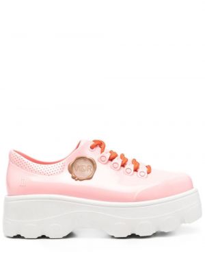 Sneakers με κορδόνια με δαντέλα Viktor & Rolf ροζ