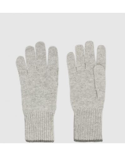 Кашемірові рукавички Brunello Cucinelli, сірі