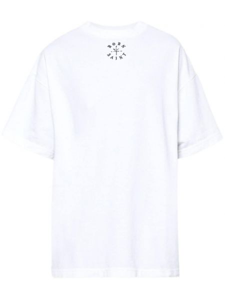Raštuotas medvilninis marškinėliai Saint Mxxxxxx balta