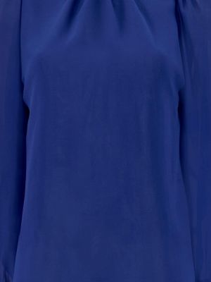 Bluzka z krepy Giambattista Valli niebieska