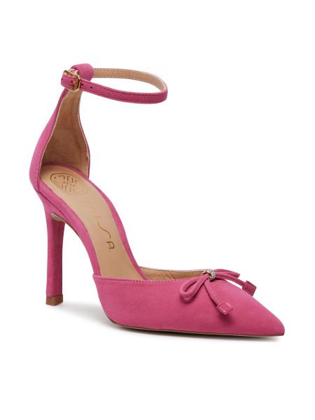 Полуотворени обувки с ток Unisa розово