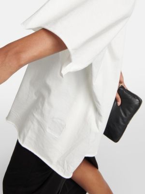 Βαμβακερή μπλούζα από ζέρσεϋ Rick Owens λευκό