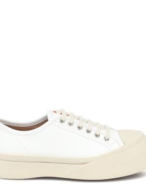 Sneakers di pelle Marni bianco