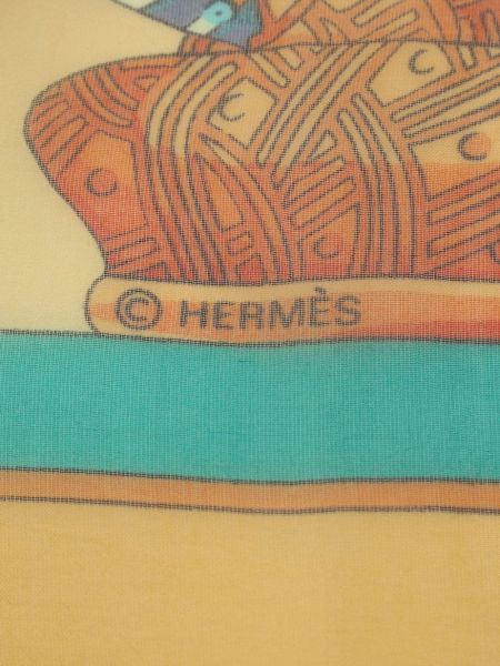 Jedwabna szal Hermès Pre-owned żółta