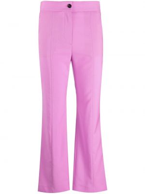Pantalones rectos de cintura alta Msgm rosa