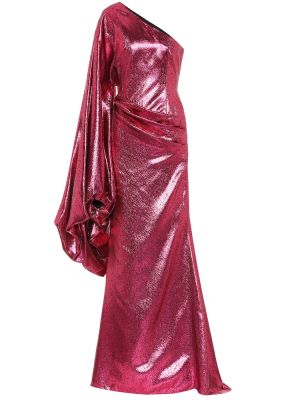 Платье металлическое Halpern, розовое