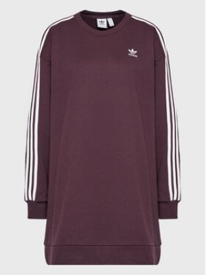 Бордовое платье свободного кроя Adidas