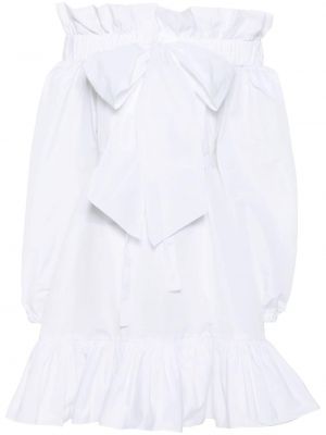 Mini obleka z volani Patou bela