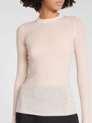 Maglione di lana trasparente Sportmax rosa