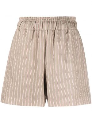 Shorts en coton à rayures Brunello Cucinelli