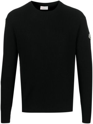 Vilnonis megztinis Moncler juoda