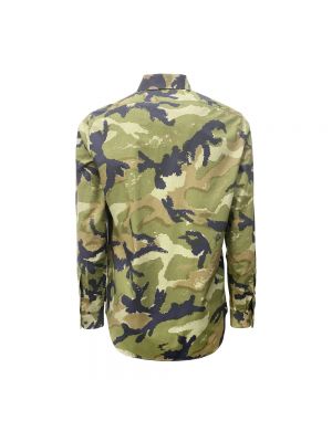 Hemd mit camouflage-print Valentino grün