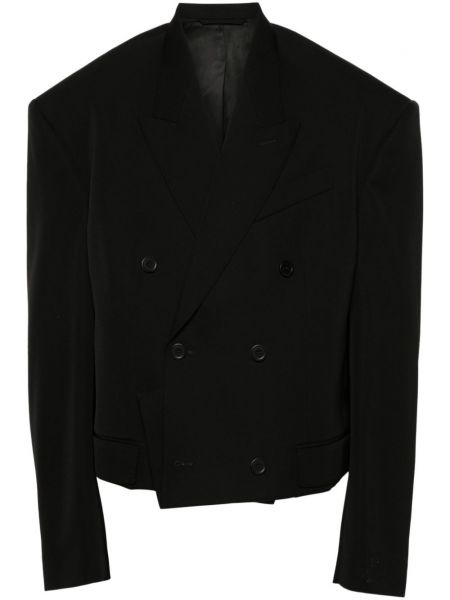 Dobbeltradet blazer Balenciaga sort