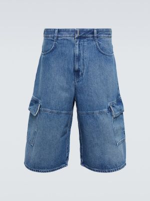 Pantaloni scurți din denim Givenchy albastru