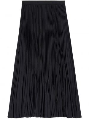 Spódnica midi plisowana Balenciaga czarna