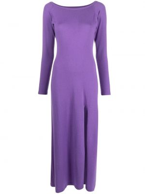 Kašmírové dlouhé šaty Canessa fialové