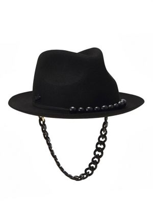 Черная женская шляпа Borsalino