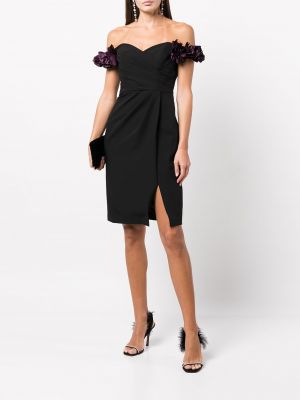 Mini šaty Marchesa Notte černé