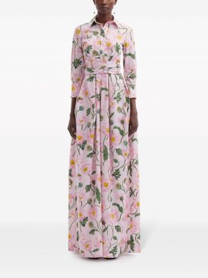 Kleid mit print Oscar De La Renta pink