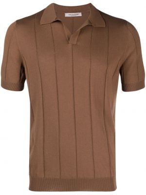 Medvilninis polo marškinėliai Fileria ruda