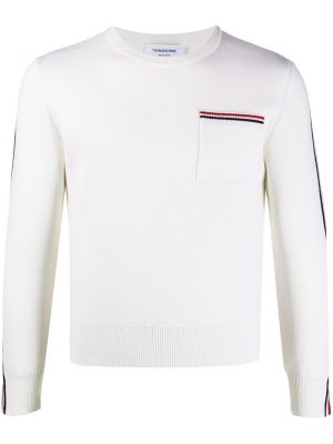 Jersey a rayas de tela jersey Thom Browne blanco