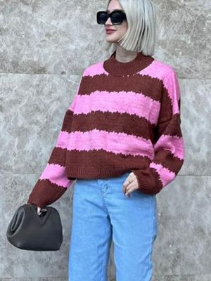 Oversize džemperis Madmext rozā
