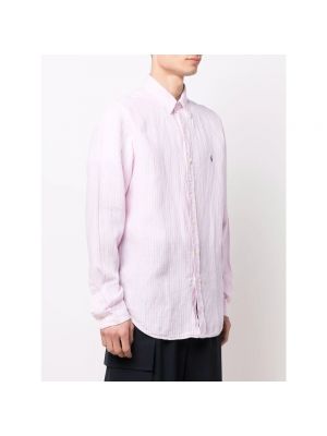 Camisa con botones de lino Polo Ralph Lauren rosa