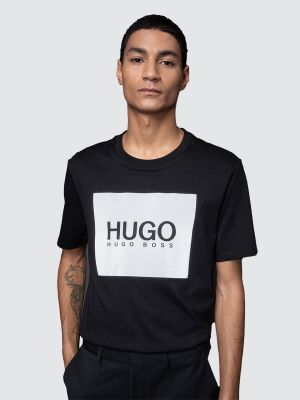 Camiseta manga corta Hugo negro