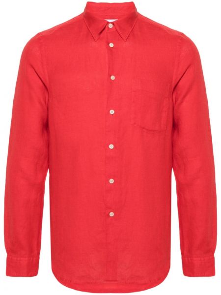 Lniana koszula Ps Paul Smith czerwona