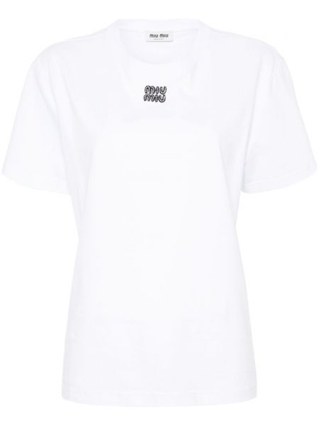 T-shirt Miu Miu hvid