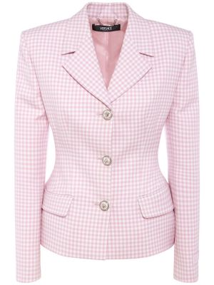 Vunena jakna Versace ružičasta