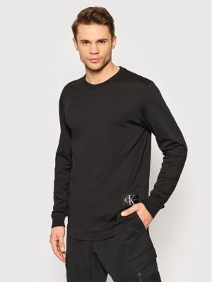 Μακρυμάνικη μπλούζα Calvin Klein Jeans μαύρο