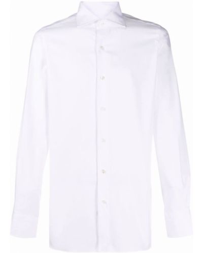 Пухена риза с копчета Finamore 1925 Napoli бяло