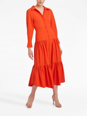 Dlouhé šaty s knoflíky Cinq A Sept oranžové
